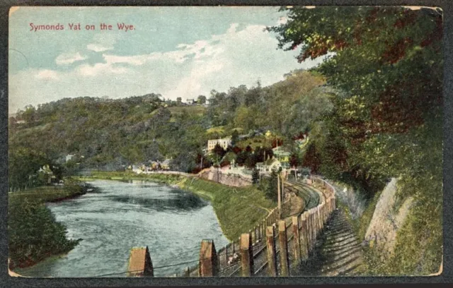 Symonds Yat Station & River Wye Ross-Monmouth Railway Forest of Dean c1908