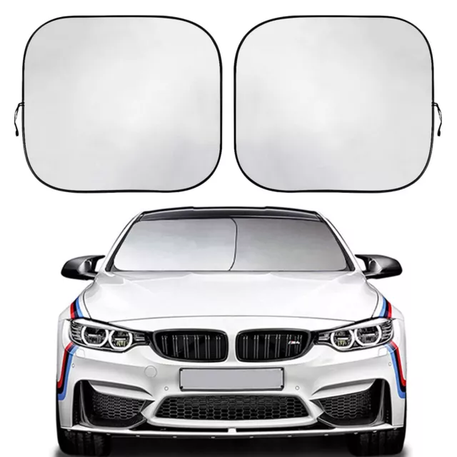 2x For BMW Car Windshield Sun Shade UV Heat Block Rear Side Window Cover Visor