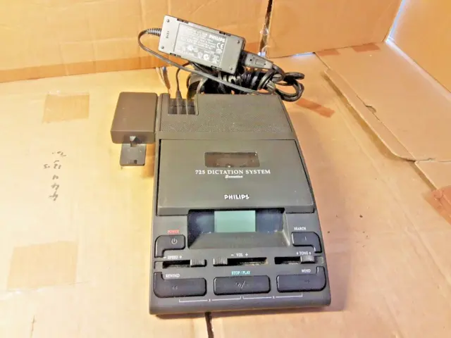 Philips LFH 725 Mini Cassette Transcriber, Dictation Machine+ PSU ONLY
