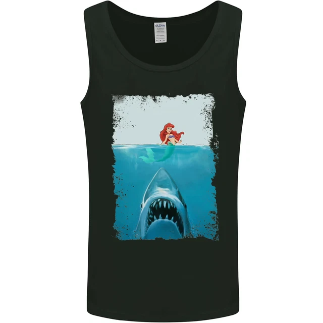 Divertente Shark Parodia Immersioni Pesca Uomo Canotta Maglia