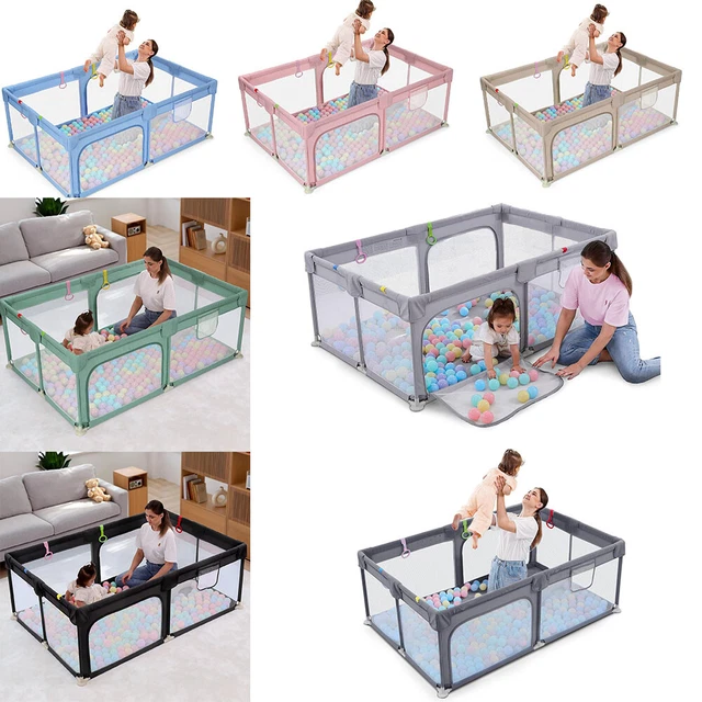 Laufstall Laufgitter Baby Absperrgitter Krabbelgitter Kind Spielstall 120x180 cm