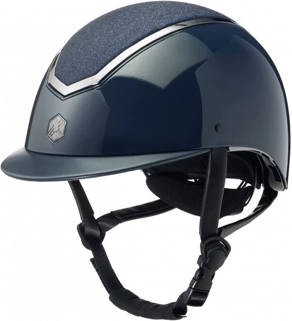 Charles Owen Kylo Sparkly Riding Helmet Navy Gloss/Pewter
