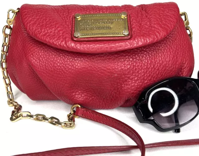 MARC BY MARC JACOBS Q Karlie Small RED Leather Chain Crossbody Shoulder Bag