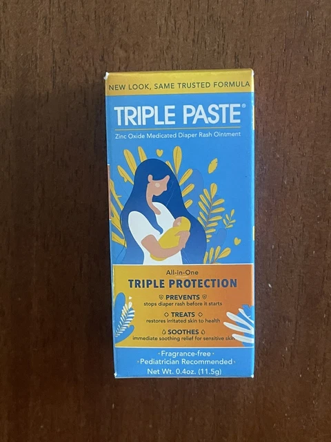 Sombrero medicado con óxido de zinc triple pasta pomada ungüento sin fragancia 0,4 oz