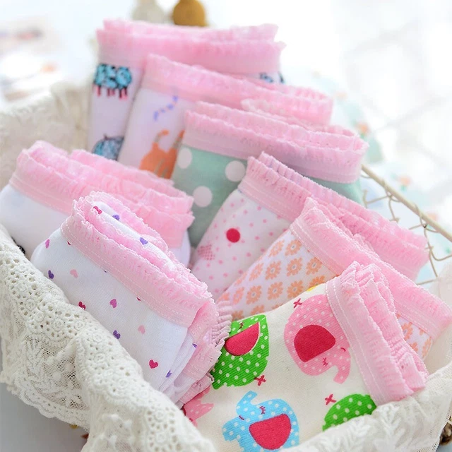 6 pièces filles enfants personnages voitures cœur mignons slips culottes sous-