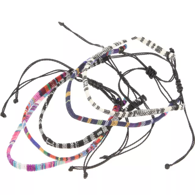5 Pcs Chain Anklets for Women Woven Bracelets 5-piece Set Adjustable