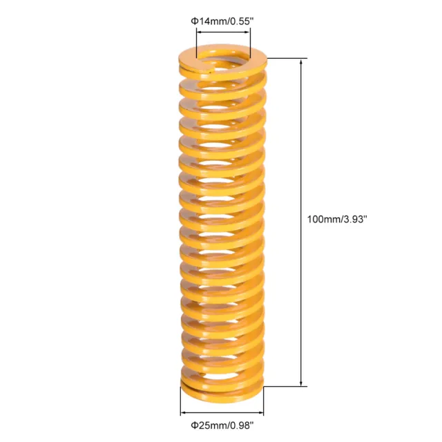 25mm OD 100mm longue spirale Moule de compression Die Spring ressort acier 2