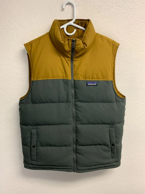 PATAGONIA BIVY DOWN Puffer Full Zip Hoody Jacket Blue Boys Sz XL 