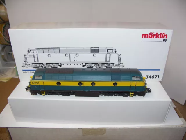 Marklin Ho Scale 34671 Diesel Locomotive, Serie 55, New/Ob