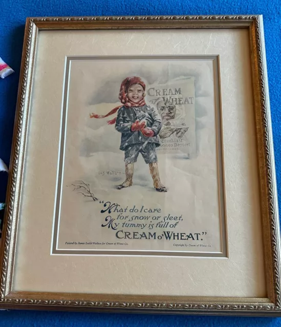 1922 Cream Of Wheat Ad  Titled ," What Do I Care For Snow I Have Cream Of Wheat”