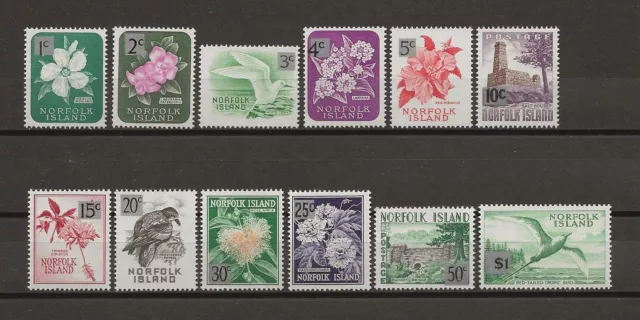 NORFOLK ISLAND 1966 SG 60/71a MNH