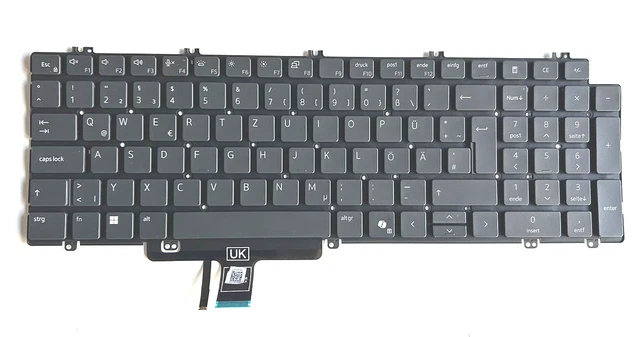 Clavier Rétroéclairé Dell Latitude E7240 – AZERTY Allemand, Modèle 0896NG, En Bon état – Idéal Pour Remplacement !