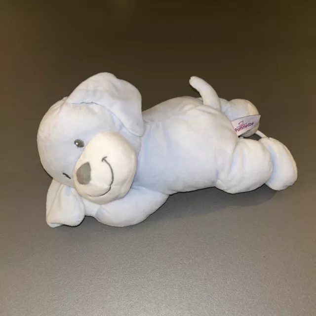 Doudou Peluche Chien Musical Bleu Blanc Sweet Dream Pommette