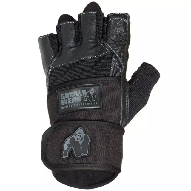 Gorilla Wear - Dallas Wrist Wrap Gloves - Black -Bodybuilding Fitness Handschuhe