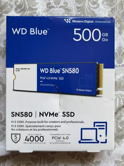 Unidad de estado sólido interna WD Blue 500 GB SN580 NVMe SSD - WDS500G3B0E