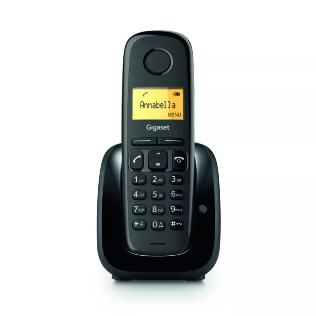 Telefono inalambrico Gigaset A180 Gran pantalla iluminada agenda 50m negro Em...