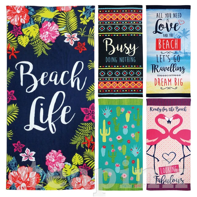 Large Beach Towel Bath Sports Swimming Travel Gym Camping Holiday Summer Towels