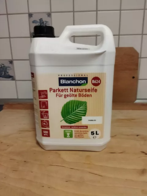 Parkettpflege Naturseife Parkett Blanchon Blumor B624, geölte Holzböden