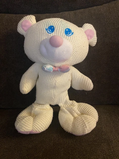 Fisher Price Cozies Bear Waffle Thermal Weave Cream Plush Doll Stuffed 1994 1226
