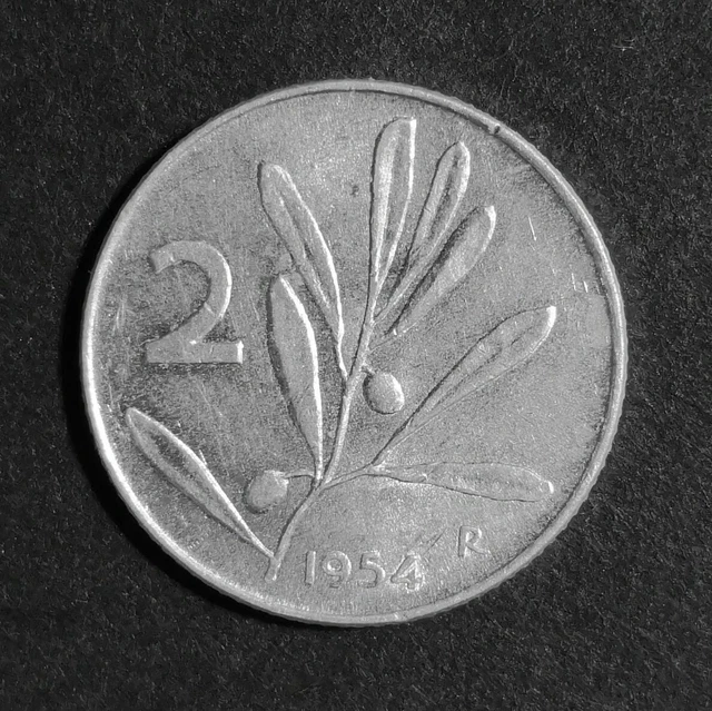 MONETA REPUBBLICA ITALIANA 2 Lira Olivo 1954 EUR 8,00 - PicClick FR