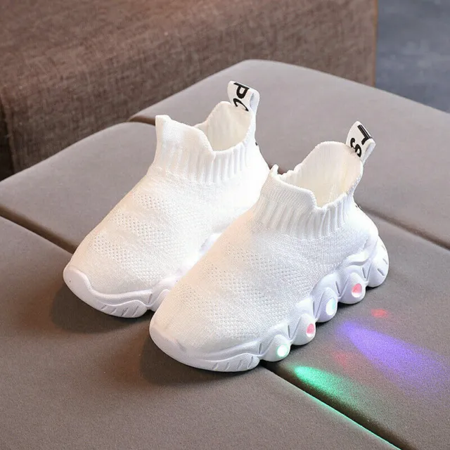 Scarpe da ginnastica bambine bambine bambini si illuminano scarpe da ginnastica luminose LED flash 3