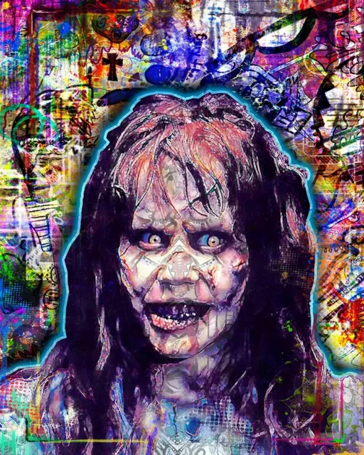 Regan of The Exorcist Pop 8x10in Poster, THE EXORCIST Horror Print Free Shipping