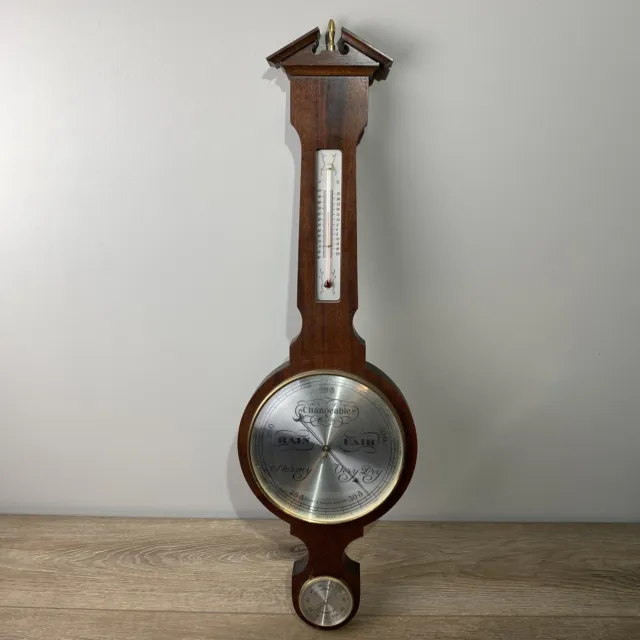 SHoRT and MASoN Barometer Thermometer/Hygrometer Taylor  Vintage 30” Solid Wood!