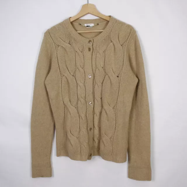 Maglione Max Mara misto lana e cashmere beige taglia L da donna