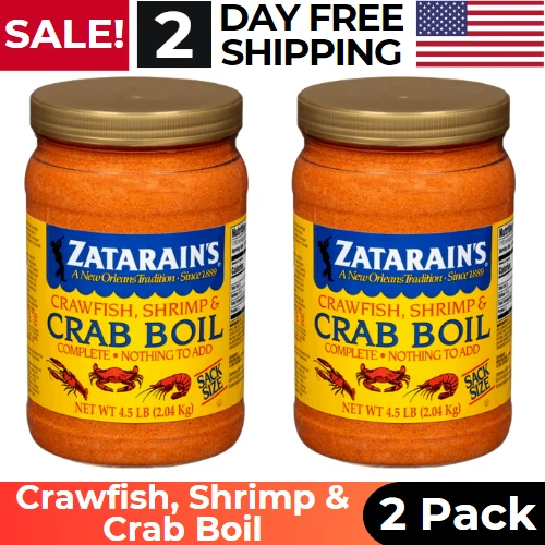 2 PACK ZATARAIN'S Crab Boil Seasoning Sack Size, 4.5 lb 14.49 PicClick
