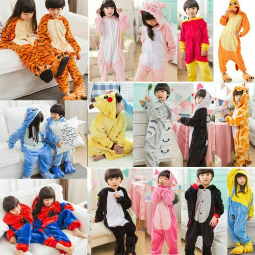 Pigiama Animale Bambini Kigurumi Costume Natale Unisex Abito Fantasioso Onsie1