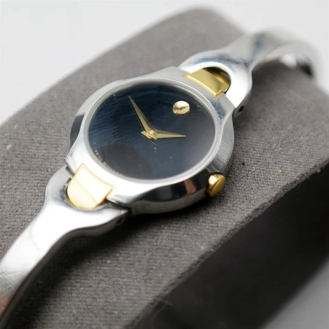 Movado KARA Bangle Bracelet Watch 81 A1 1846 Ladies Museum Dial Women's Sapphire