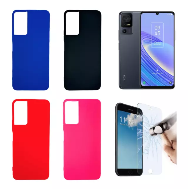 Funda TCL 40 SE (4G) Carcasa Gel Silicona TPU + Protector Pantalla