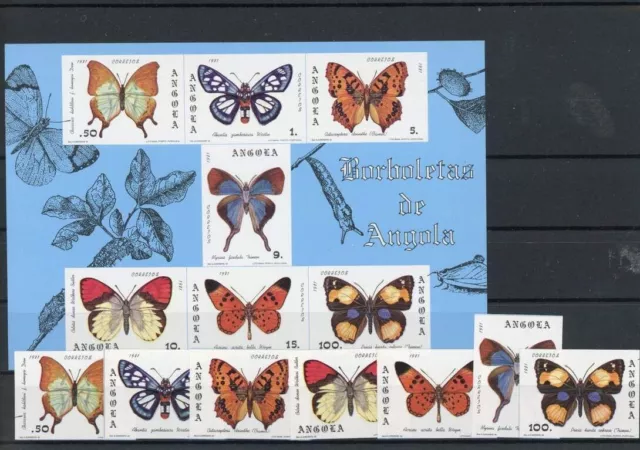 Angola 663-669 B, Block 6 Mint Butterfly #GL886