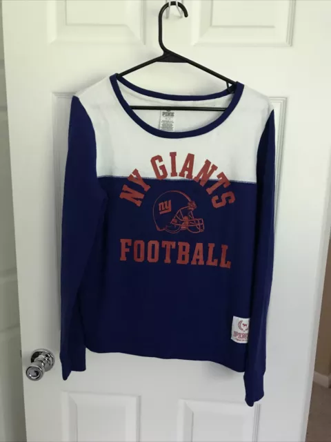 PINK Victoria Secret Sweatshirt Size S Pullover NY giants