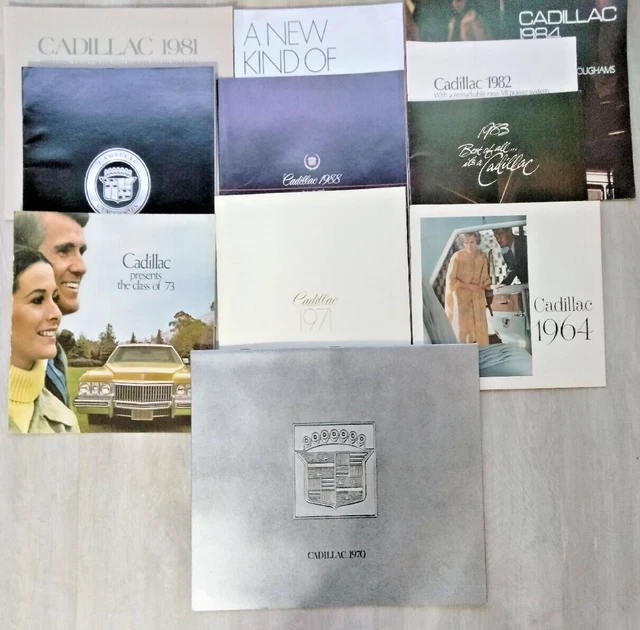 Big Lot Of 1960'S Thru 1980'S Cadillac Dealer Brochures ( 11 Pcs.) Big Lot Of 1960'S Thru 1980'S Cadillac Dealer Brochures ( 11 Pcs.)
