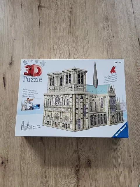 324 Teile Ravensburger 3D Puzzle Bauwerk Notre Dame 12523