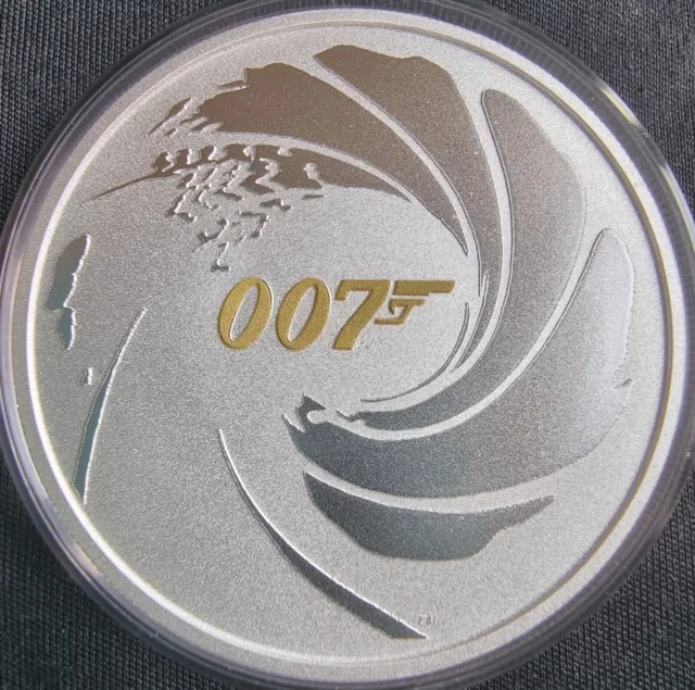 2021 Tuvalu 1 oz james bond 007 1oz fine silver 9999 BU bullion coin