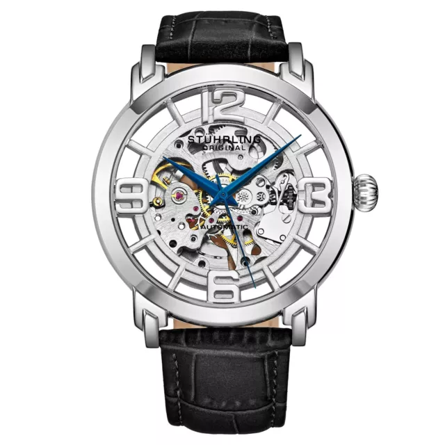 Stuhrling 3964L Men"s Legacy 44 mm Skeleton Automatic Self Wind Automatic Watch