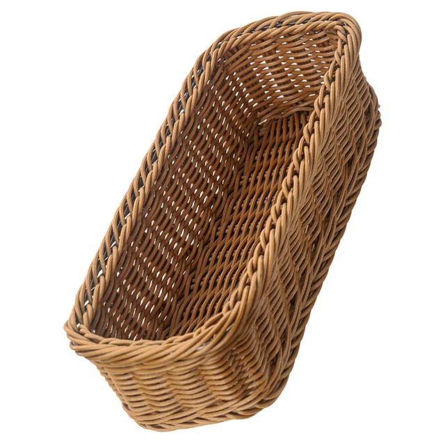 Panier Tressé En Forme De Carotte - Décoration Naturelle, Rangement Fruits, Snacks, Bureau
