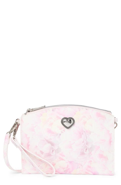 Betsey Johnson Quinn Bi-fold Floral Crossbody Bag & Keychain NEW PACKAGED