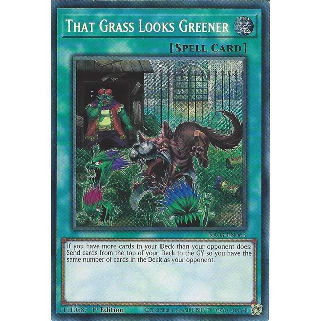 Yu-Gi-Oh! Sammelkarte That Grass Looks Greener – Ultra Rare, 1. Auflage, RA03-EN063