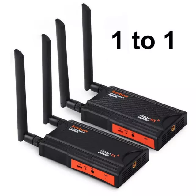 200m Wireless Audio Video Transmitter Receiver HDMI Extender for Camera PC To TV