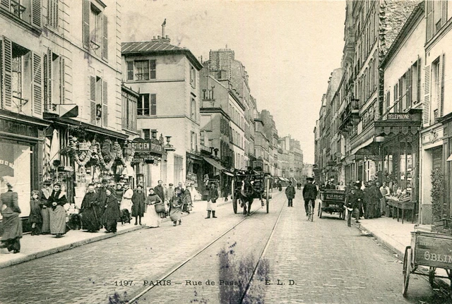 PARIS 16 XVI Rue de Passy Pub cartes postales ELD E le Deley sur petite