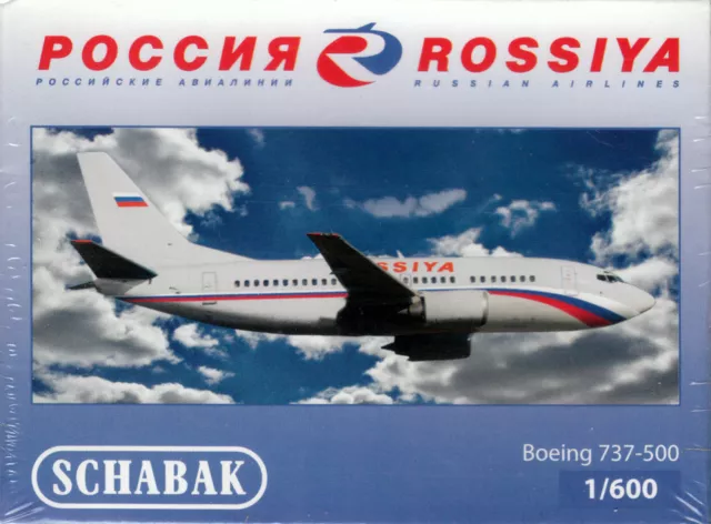 Schabak / Schuco  -  Rossiya Boeing 737-500  -  1:600  -  403551586  - Neu / Ovp