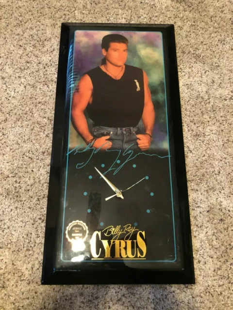 JEBCO Limited Edition Rare Sample Of 10,000 Billy Ray Cyrus Wood Wall Clock