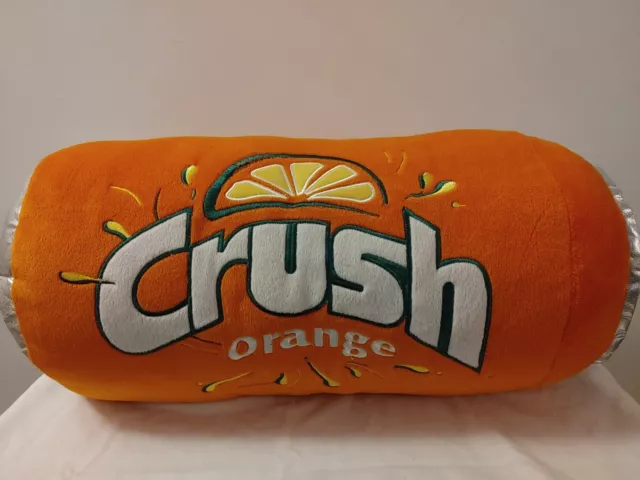 Vintage Large Orange Crush Pop Soda Can Plush Pillow