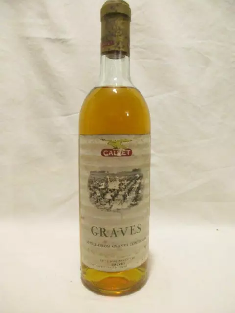 graves calvet non millésimé années 1970 à 1980 blanc - bordeaux france