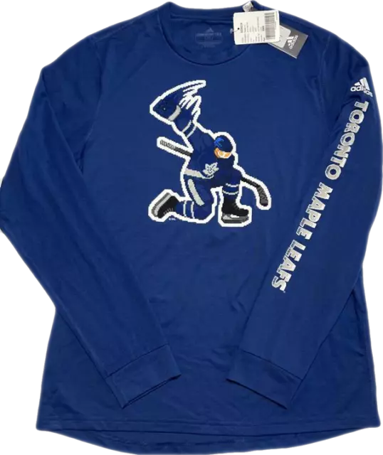 NHL Adidas Men's Toronto Maple Leafs Creator T-Shirt Long Sleeve Medium Blue NWT