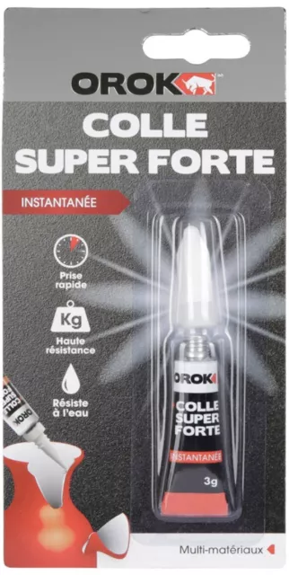 Colle forte glu rapide liquide cyanoacrylate tous matériaux haute résistance 3gr