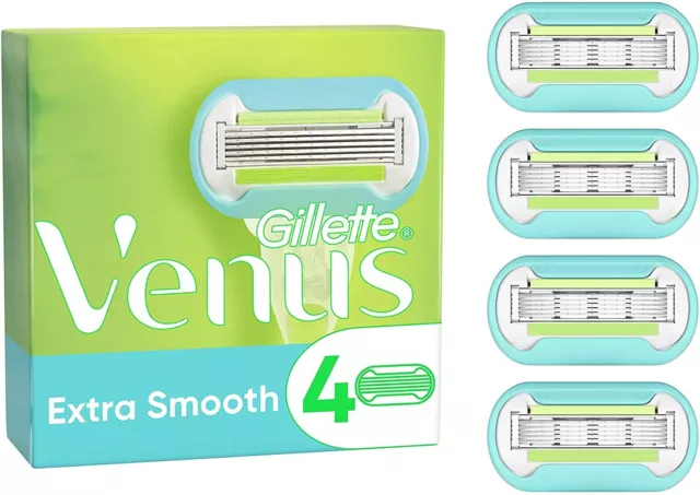 4x GILLETTE VENUS EXTRA GLATTER ERSATZ RASIERKLINGEN DAMEN